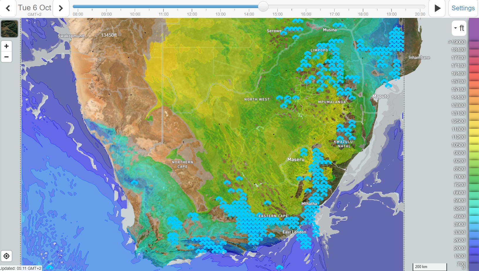 Cloud base for SA at 14:00. :) Image