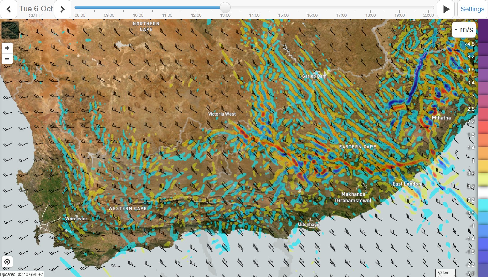 Vertical velocity and wind at 7k. :) Image